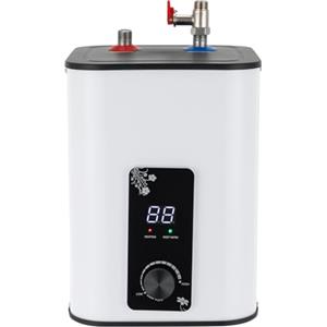 DCSYOG Caldaia sottolavello Scaldabagno elettrico mini serbatoio da 8 litri 1500W Bassa pressione con spina 0-65℃ per lavello, cucina, lavello
