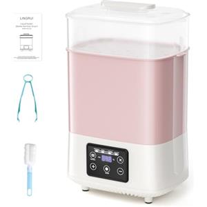 Zyncove Sterilizzatore per biberon e asciugabiancheria grandi dimensioni per 8 bottiglie e ciucci, sterilizzatore elettrico a vapore 4 in 1 per biberon, tiralatte