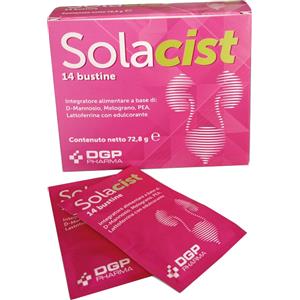 DGP PHARMA Srl Solacist - Integratore Alimentare a base di D-mannosio, Melograno, PEA e Lattoferrina - 14 Bustine