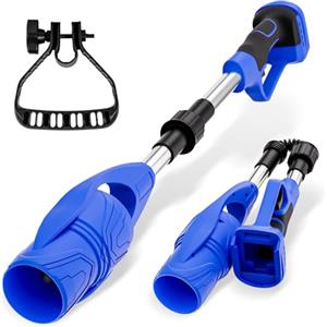 HANSILK soffiatore di foglie wireless pieghevole e leggero(senza batteria), velocità 63 m/s flusso 600 CFM compatibile batteria 18V soffiatore compatto per prato/patio/selciato/garage Blu