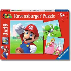 Ravensburger - Puzzles Super Mario Confezioni Da 3 | Puzzle Bambini 5 Anni O Più | Regalo Bimba 5 Anni 3 X 49 Pezzi | Puzzle Bambini 21 X 21 Cm | Puzzles Perfetti Ravensburger