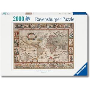 Ravensburger - Puzzle Mappamondo 1650 | Puzzle 2000 Pezzi | Rompicapo Adulti E Bambini dai 14 Anni in su | Regalo per Bambini E Adulti | Misure 98x75cm