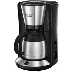 Russell Hobbs Macchina Caffè Americano - Con Filtro per Estrazione e Aroma ottimali - Max 8 tazze; Caraffa Termica da 1 L; Piastra riscaldante; Spegnimento automatico; 1100 W; Adventure 24020-56
