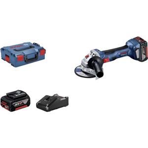 Bosch Professional 18V System Smerigliatrice angolare a batteria GWS 18V-7 (Ø disco 125 mm, incl. 2 batt. 4,0Ah, GAL 18V-40,impugn. suppl., L-BOXX)