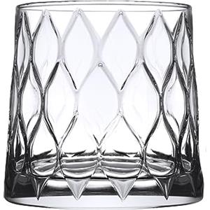 Roccobimbo Set di 4 Bicchieri Tumbler in Vetro per Whisky da 30 cl - Design Elegante e Robusto