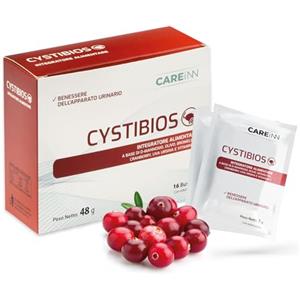 Innbiotec Pharma Cystibios Integratore Cistite Donna con D-Mannosio, Cranberry, Mirtillo Rosso - 16 Bustine per il Benessere delle Vie Urinarie, con Uva Ursina e Vitamina C, 48g