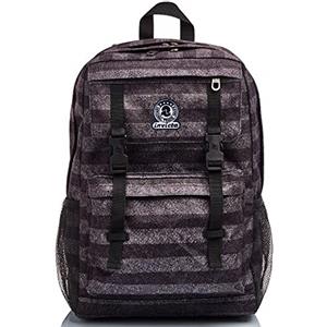 Invicta Zaino Duffy Invicta, Stripes, Grigio, Doppio Scomparto, Scuola & Tempo Libero