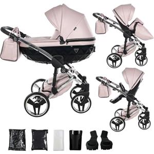 Junama Passeggino Diamond Fluo 2in1 3in1 4in1 (06 - rosa, 2in1 con adattatori)
