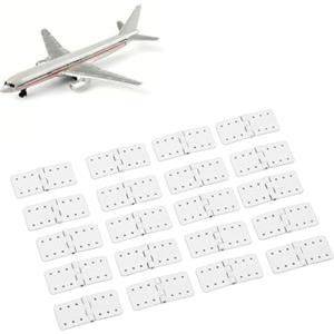 WGFOIP mini cerniere in nylon, 40 Pezzi Cerniere per Aerei RC Parti di Ala di Aeroplano Modello in Plastica, Cerniere Appuntate RC Cernieree di Plastica per Aeroplano Telecomandate