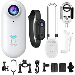 Dranng Gosnap 4k Thumb Action Camera ,Telecamera Con Registrazione Audio E Video | Action Cam Portatile | Impermeabile Con Clip Magnetica E 360° Per Ciclismo, Moto, Palestra, Escursionismo, Viaggi, Sport