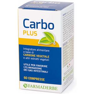 Farmaderbe Carbo Plus Integratore Carminativo e Antispastico, 60 Compresse