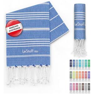 LeStoff Telo per hammam di alta qualità, 50 x 100 cm, 100% cotone biologico, prelavato, sostenibile, leggero, compatto, assorbente e ad asciugatura rapida, asciugamano per bagno, ospiti, viso, sport,