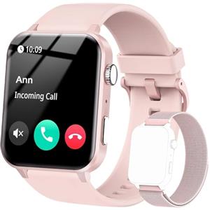 IOWODO Smartwatch Donna,Orologio Fitness con Chiamate,1.85" Smart Watch Monitor del SpO2/ Sonno,24H Cardiofrequenzimetro,100 modalità Sportive,Fitness Tracker per Android iOS