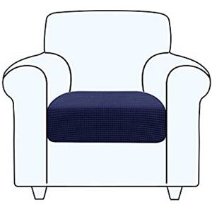 TAOCOCO Copricuscini Per Divani, Copridivano Elasticizzato Antiscivolo e Morbido, Alta Qualità Cuscino Protezione Divano Copriseduta Divano Sedile Lavabile（1 Posto, Blu Scuro）