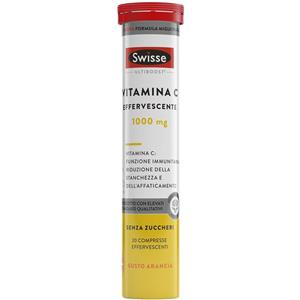 Swisse Vitamina C Effervescente - Integratore Alimentare 20 Compresse con 1000 mg di Vitamina C per il Sistema Immunitario