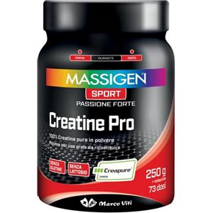 Massigen Sport Creatine Pro 100% Creatina Pura In Polvere 250 Grammi