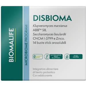 UNIFARCO SpA BIOMALIFE DISBIOMA - Integratore con Kluyveromyces, Saccharomyces e Zinco in 14 Bustine