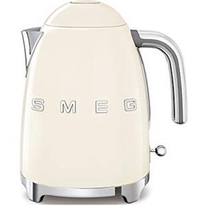 Smeg, Bollitore Elettrico KLF03CREU 1,7 L, Filtro Anticalcare Lavabile, Autospegnimento di Sicurezza, Indicatore Livello di Acqua, Base Antiscivolo e Avvolgicavo Integrato, Potenza 2400W, Panna