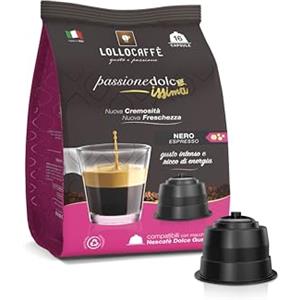 Lollo Caffè Miscela Nera - 96 capsule (6 confezioni da 16) - Compatibili con le Macchine Nescafè* Dolce Gusto*