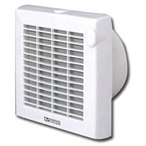 Vortice M 100/4 A - Aspiratore Bagno e Cucina Elicoidale da Muro, Diametro 100 mm, Ventilatore Assiale in Resina UV Resistant, Motore Termicamente Protetto, Apertura Automatica - 15,9x16x4,7 cm