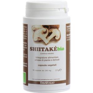 Erbavoglio Shiitakè Bio - Integratore Alimentare 90 Capsule con Polvere di Shiitaké, Supporta le Difese Naturali e Riduce il Colesterolo