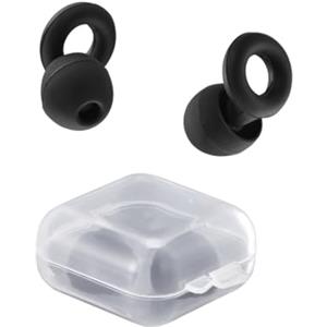 Hama Tappi per orecchie riutilizzabili in silicone, 2 misure, colore: nero