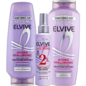 L'ORÉAL L'oreal Paris Elvive Trattamento Per Capelli Shampoo E Balsamo (Hydra Hyaluronic Siero + Shampoo + Balsamo)