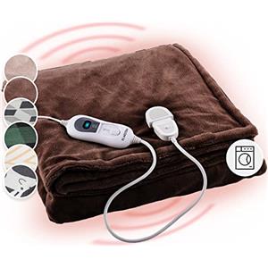 Klarstein Scaldaletto Matrimoniale XXL, Coperta Termica Elettrica 200 x 180 cm, Scaldaletto Matrimoniale Elettrico 3 Livelli di Temperatura, Lavabile in Lavatrice, Coperta Elettrica per Letto e Divano