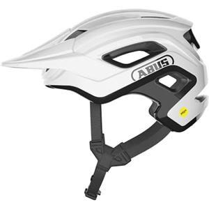 Abus CliffHanger MIPS - Casco da MTB Unisex Bianco Lucido con Protezione dagli Impatti e Ampie Aperture di Ventilazione