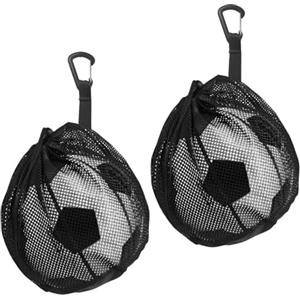 Ziyonix 2 Pezzi Sacchetti a Rete per Pallone, Borsa per Rete da Basket, Borse per Palloni Portatile con Coulisse, Borsa da Zaino con Moschettone per Palloni da Calcio Basket Tennis Pallavolo