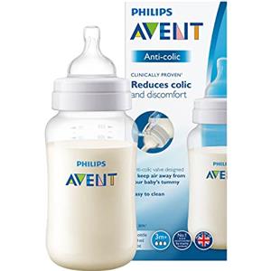 AVENT Philips Avent Allattamento SCF816/17 Biberon Anti-Colic, Sistema Anti-Colica, 330 ml, Trasparente