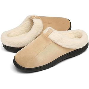 DAFENP Pantofole Uomo Invernali Memory Foam Calde Ciabatte Chiuse Antiscivolo Slipper Scarpe Casa Interno Esterno XZ1016-Brown3-EU40/41