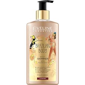 Eveline Cosmetics Olio Brillante Brasiliano per il Corpo con Oli di Argan, Macadamia, Mandorla e Moringa - 150ml | Formula Idratante Vegana per Pelle Radiosa