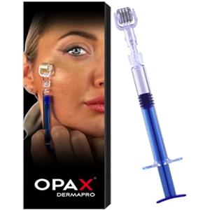 OPAX DERMAPRO Dermaroller 0,5 mm, Microneedling Viso, Siero Acido Ialuronico Viso Rigenerante 10 Ml - Derma Roller Contro Rughe, Acne e Macchie, Skincare 100% Made In Italy