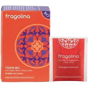 Erboristeria Magentina Tisana Fragolina Bio - 20 Filtri con Rosa Canina e Karkadè, Antiossidante e Sostenitore delle Difese Naturali