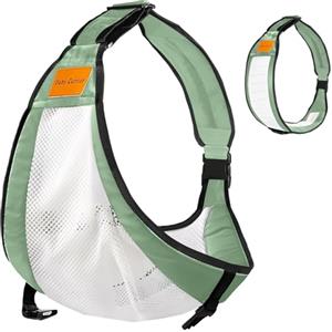 IBOPUXIU Fascia per anca portabebè, fascia laterale per neonati, fascia regolabile per la spalla, fascia ergonomica per anca, marsupio per bambini da neonati fino a 3-36 mesi (Tipo a rete verde)