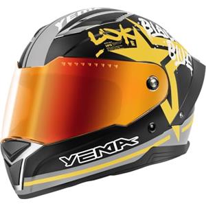 YEMA Casco da moto integrale per adulti, Casco unisex per ciclomotori e moto da strada con prese d'aria regolabili - Leggero e confortevole per scooter, cruiser YM-850