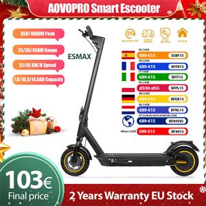AOVOPRO 2025 Aggiorna AOVOPRO Smart APP Scooter elettrico 350W/500W Motore potente 36V/42V 25-45KM Gamma Adulti EScooter con doppio freno