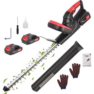 Nexalite Tagliasiepi a Batteria 48cm, Tagliasiepi Elettrico Brushless con 2 Batterie da 2000mAh,15mm Distanza Denti,Tagliasiepe Giardino a Batteria per Siepi, Arbusti, Potatura