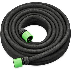 Relaxdays Tubo Irrigazione a Goccia, Gocciolatoio Microforato, Pompa Gocciolante Acqua da 10m, per Giardino e Orto, Nero, Gomma