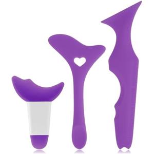 ZALHIN Stencil per Eyeliner in Silicone Multifunzionale, 3 Pezzi - Strumento Multiuso per Il Trucco degli Occhi, Ideale per Principianti