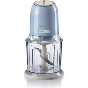 Ariete 438, Tritatutto Vintage, Chopper e Tritaghiaccio, 2 velocità, 4 lame in Acciaio Inox, Tazza graduata 600 ml, 400 W, BeigeTritatutto a 2 velocità, 2 pulsanti e 4 lame in Acciaio Inox.