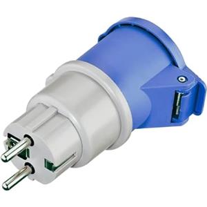 bricoleva.it Adattatore Spina Industriale per aziende, ufficio o casa - Materiale Elettrico riduzione spina schuko (Shuko + Presa)