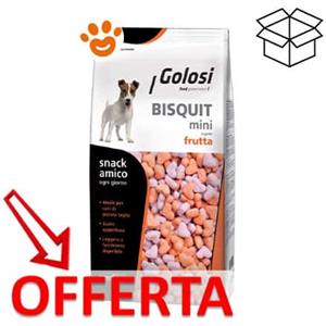 Golosi Biscuit Mini al Gusto Frutta - Snack Delicato per Cani di Piccola Taglia, Confezione da 300 gr