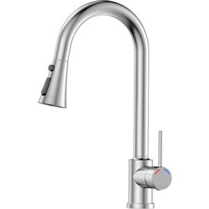 YEAUPE PRO Rubinetto Lavello Cucina Fregadero, Miscelatore Cucina Extraible con 360° Bocca Girevole, Rubinetti Cucina con ABS Doccetta,3 Modalità,Acciaio Inossidabile Rubinetti per Lavello a 1 Foro