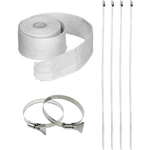 Itkcozcg 1Set Ignifugo Isolamento Tubo Termiche Avvolgere Resistenza Alte Temperature per Stufa Canna fumaria Protezione Bianco Vetroresina Componente