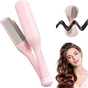 LIROPAU Ferro ondulato da 32 mm per capelli, ferro arricciacapelli in ferro ondulato, ferro arricciacapelli grandi ricci, arricciacapelli Beach Waves, ferro arricciacapelli francese, onde in ferro