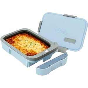 Hot Bento PLUS - Scaldavivande Elettrico Portatile Senza Fili, Riscalda in 10 Minuti,| Batteria Rimovibile, Lunch Box Termico Portatile per Lavoro, Ufficio, Scuola o Viaggi - Capacità 994 ml - Sky