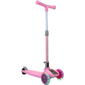 Frilla Monopattino per bambini 3+ anni con luci LED lampeggianti - regolabile in altezza, pieghevole e stabile, ruote luminose | FLASHRIDE