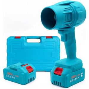 Generico Soffiatore a Batteria 88V, Mini Soffiatore per Foglie con Turbocompressore, Velocità dell'Aria fino a 146 km/h, Dotato di 2 Batterie da 88V, Adatto per la Cura e la Manutenzione del Giardino